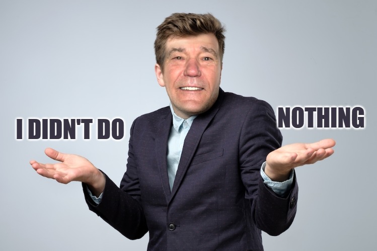 heck if I know | I DIDN'T DO NOTHING | image tagged in heck if i know | made w/ Imgflip meme maker