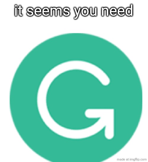 grammarly | it seems you need | image tagged in grammarly | made w/ Imgflip meme maker