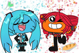 Gumball Miku and Kasane Darwin Blank Meme Template
