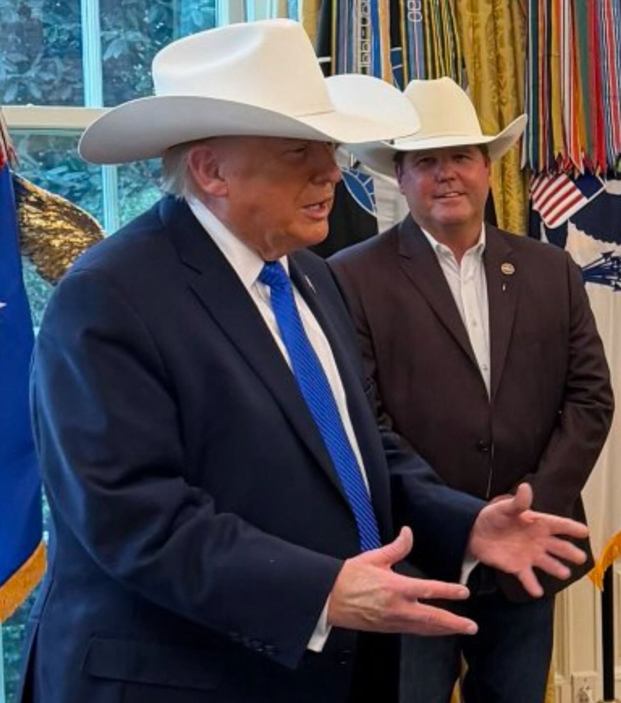 Trump Cowboy Hat Blank Meme Template