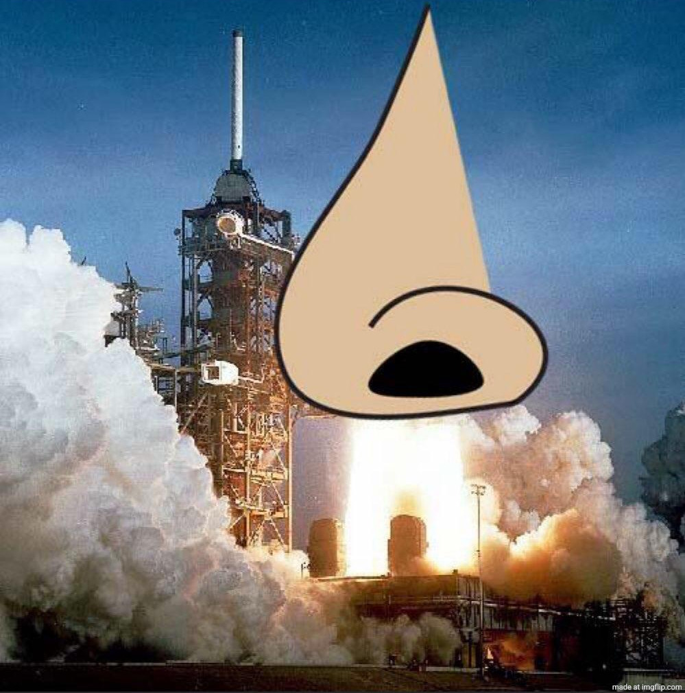 Nose rocket | image tagged in nose rocket | made w/ Imgflip meme maker