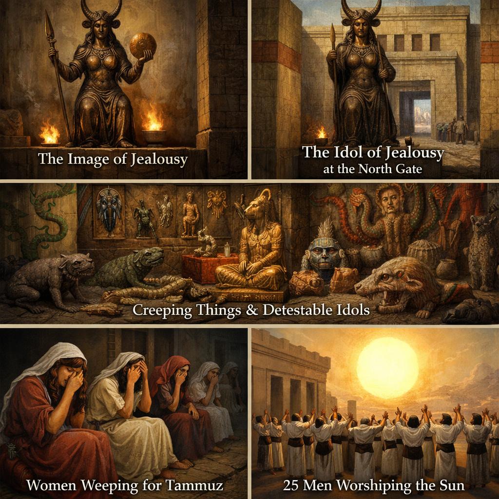 Ezekiel 8 Visionary Symbolism THESE are ‘symbolic objects’ SHOWN Blank Meme Template