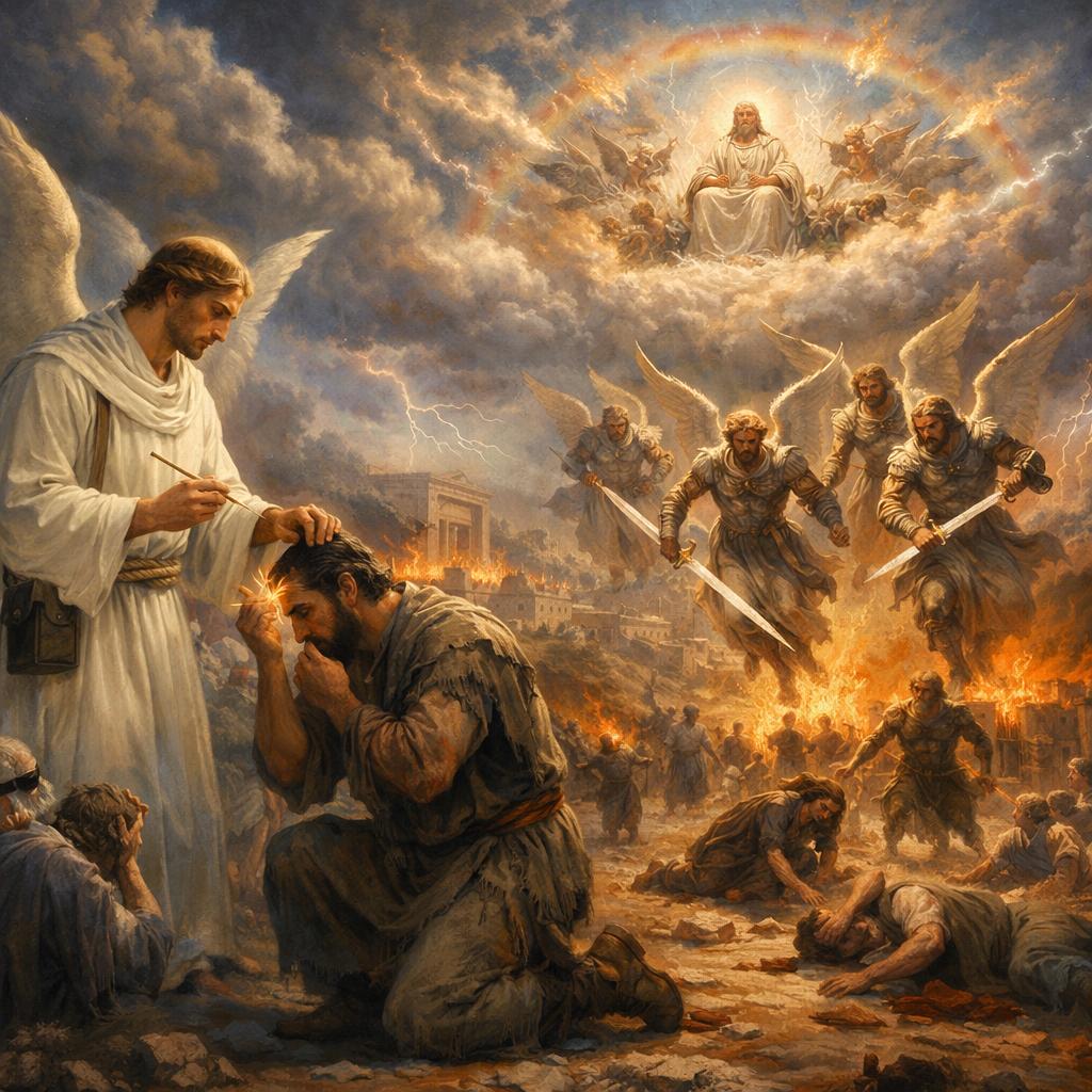 Ezekiel 9 is a vision—not a dream, not a symbolic action, not a Blank Meme Template