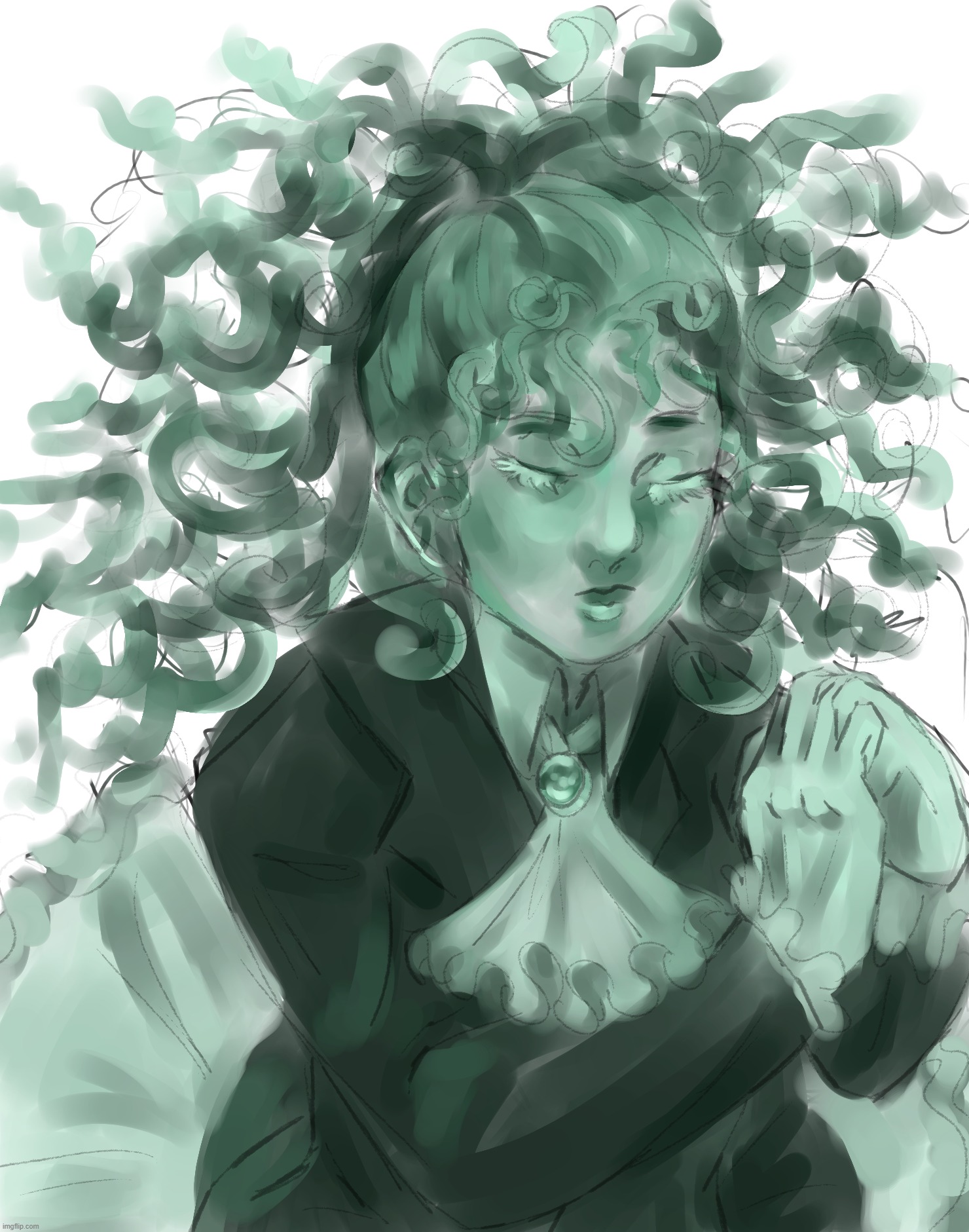 nobody gaf but progress on a sketch i did | made w/ Imgflip meme maker