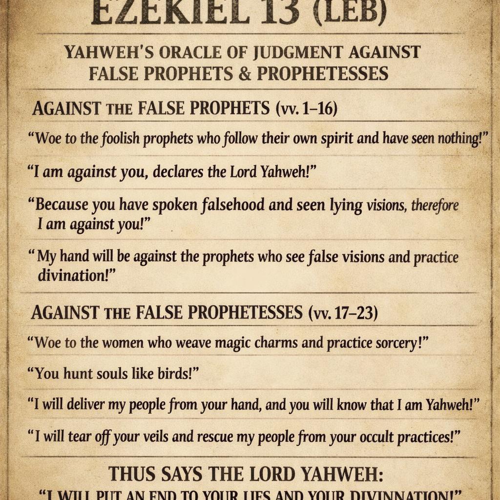 Ezekiel 13 (LEB) is not a vision and not a dream. IT is A SPOKEN Blank Meme Template