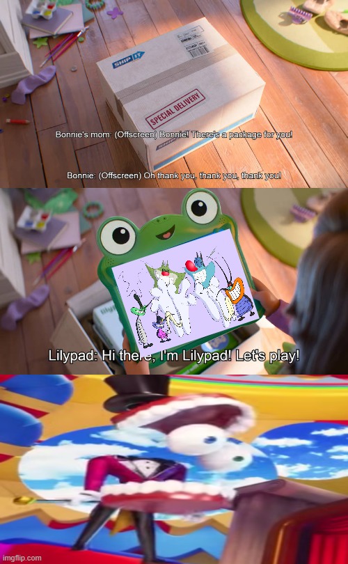 I did tihs | image tagged in who reacts to bonnie gets lilypad | made w/ Imgflip meme maker