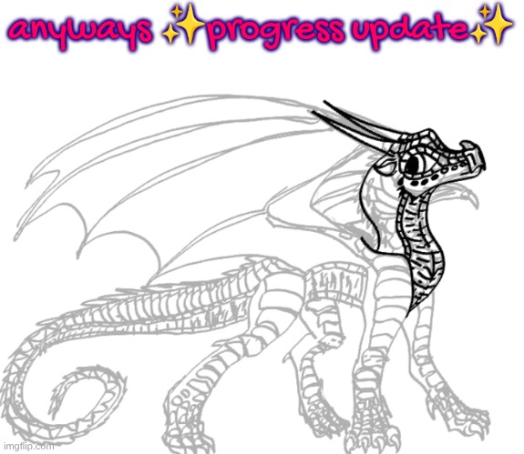 anyways ✨progress update✨ | made w/ Imgflip meme maker
