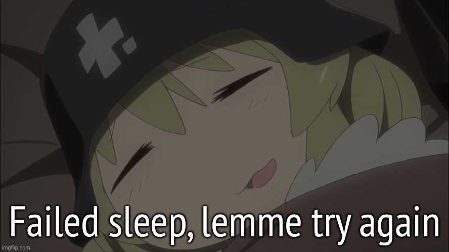 yuuri sleeping | Failed sleep, lemme try again | image tagged in yuuri sleeping | made w/ Imgflip meme maker