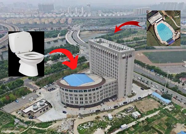 Building | image tagged in soundslikes,lookalikes,toilet | made w/ Imgflip meme maker