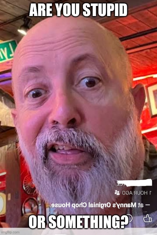 Are you stupid or something? | ARE YOU STUPID; OR SOMETHING? | image tagged in are you stupid or something | made w/ Imgflip meme maker