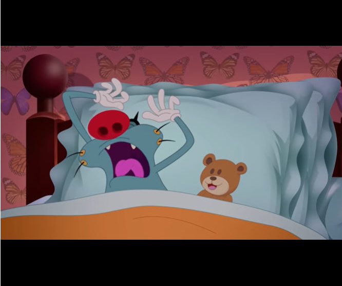 Oggy Sleeping Blank Meme Template