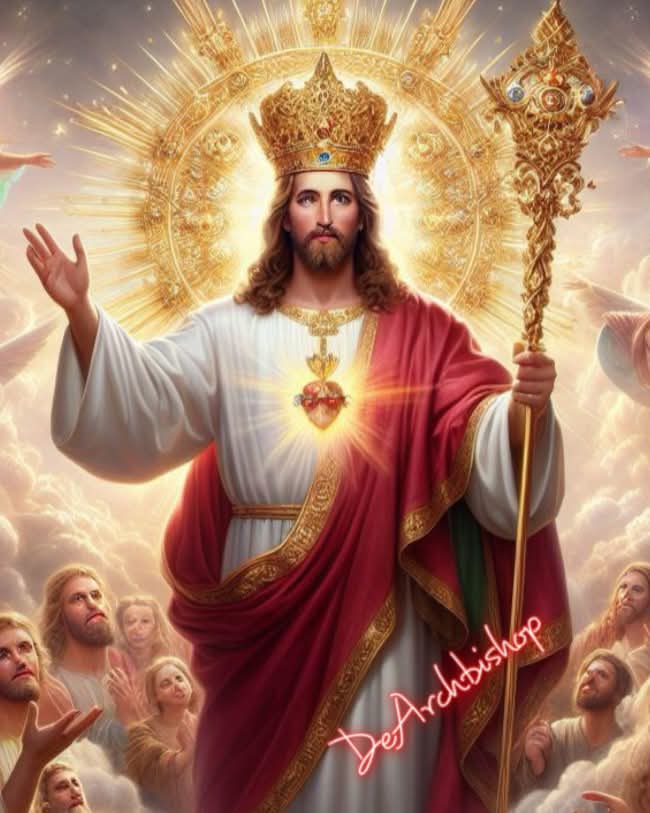 Jesus King with crown Blank Meme Template