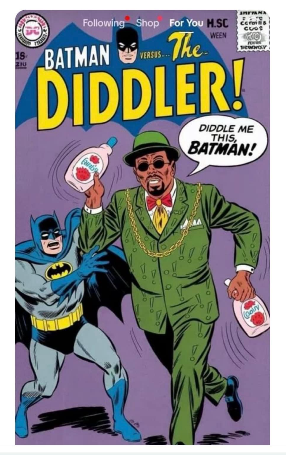 Batman vs Diddy Blank Meme Template