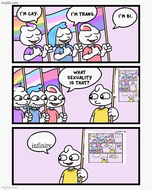 What Sexuality Is That? | infinity | image tagged in what sexuality is that | made w/ Imgflip meme maker