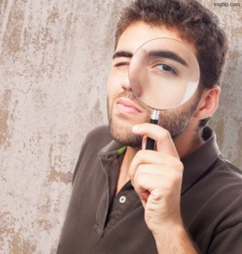 Magnifying glass | image tagged in magnifying glass | made w/ Imgflip meme maker