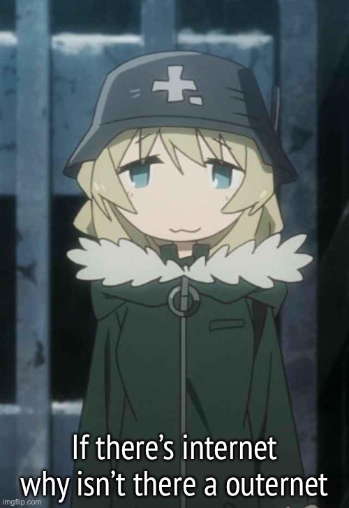 yuuri :3 | If there’s internet why isn’t there a outernet | image tagged in yuuri 3 | made w/ Imgflip meme maker