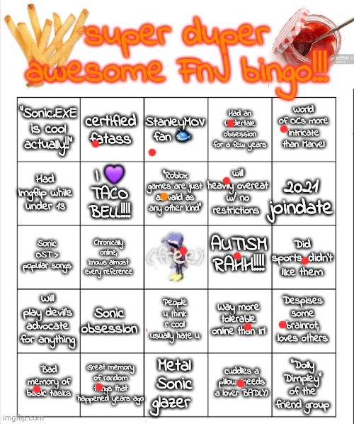 Guess I'm not as autistic as I thought | image tagged in autistic idiot bingo | made w/ Imgflip meme maker