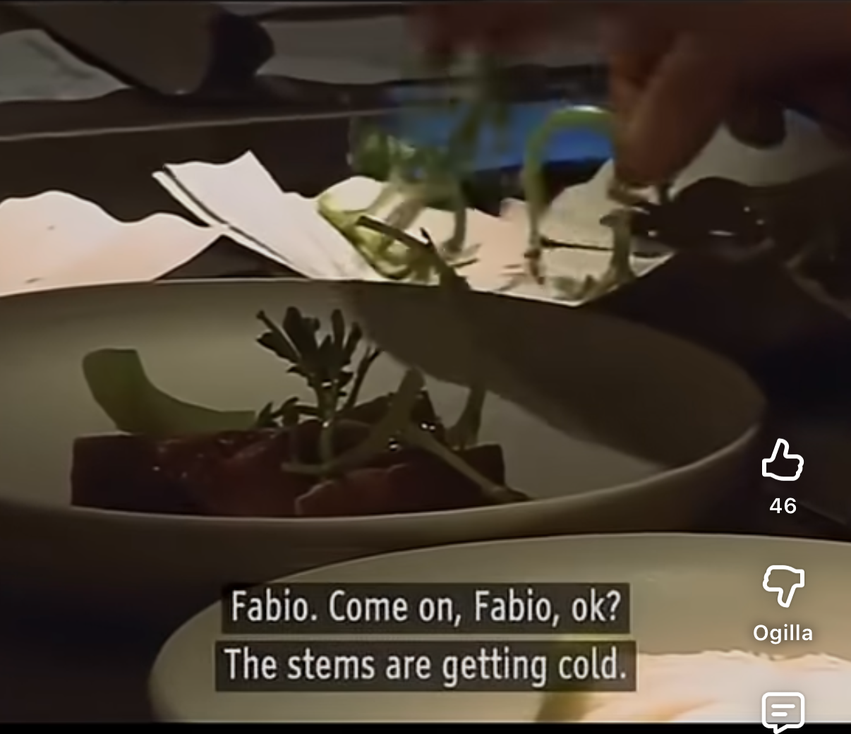 Rene screaming at Fabio Blank Meme Template