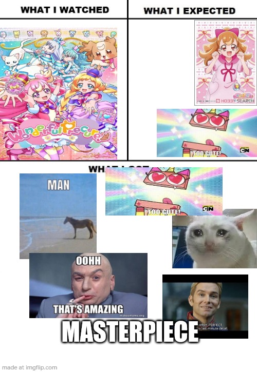 What I Watched/ What I Expected/ What I Got | MASTERPIECE | image tagged in what i watched/ what i expected/ what i got | made w/ Imgflip meme maker