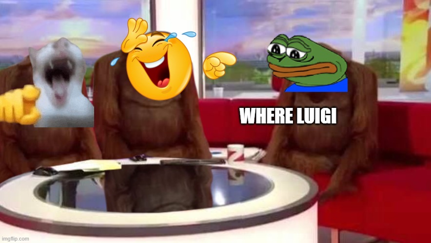 where monkey | WHERE LUIGI | image tagged in where monkey | made w/ Imgflip meme maker