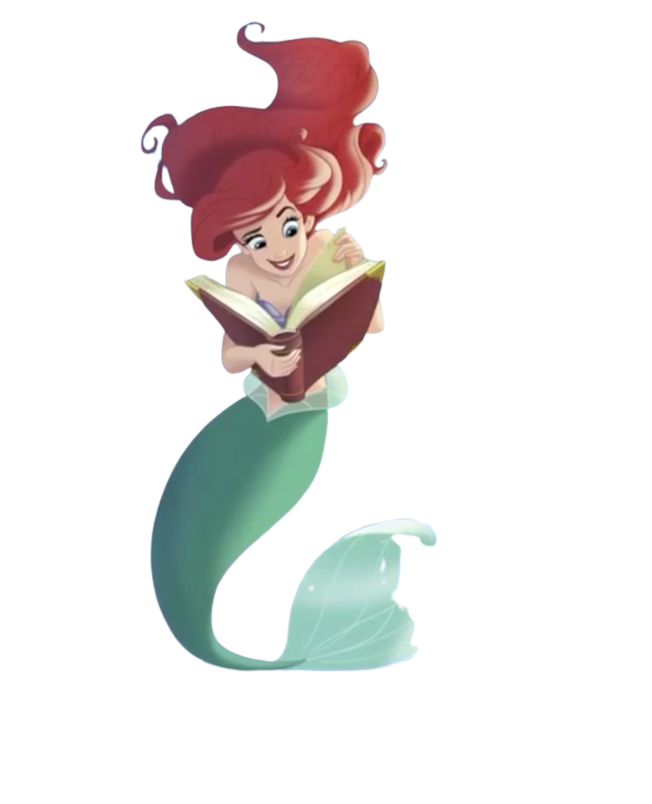 Ariel reading Blank Meme Template