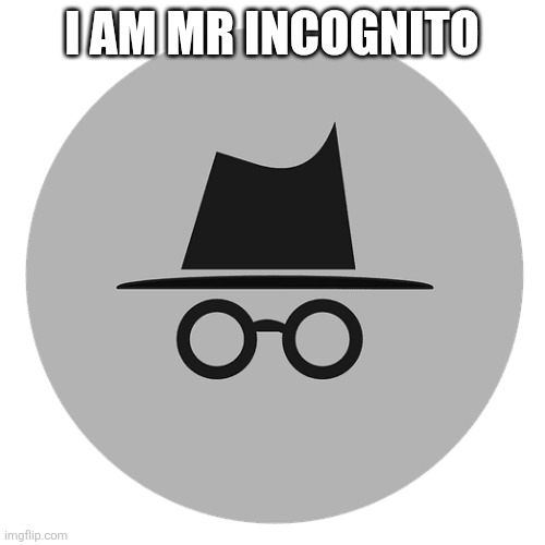 INCOGNITO BE LIKE: | I AM MR INCOGNITO | made w/ Imgflip meme maker