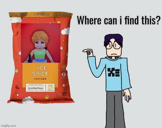 Glassman saw the Ice Spice popcorn. It's at a Cribmart. | Where can i find this? | image tagged in glassman pointing at x,glassman,ice spice popcorn,cribmart,milton glassman | made w/ Imgflip meme maker