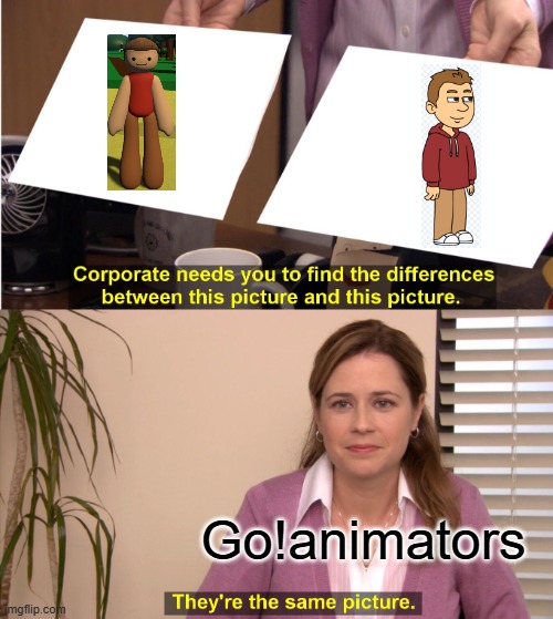 polytoria potatoes | Go!animators | image tagged in memes,they're the same picture,goanimate,polytoria,roblox | made w/ Imgflip meme maker