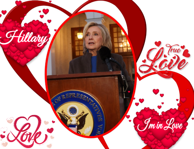 Hillary Heart Throb I'm in Love Blank Meme Template