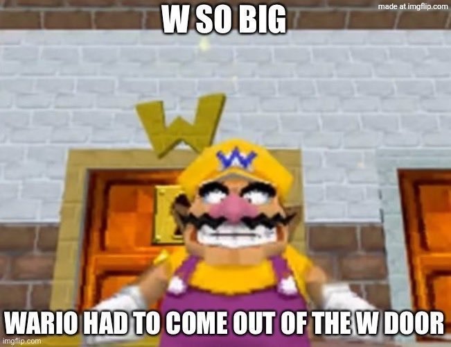 W so big Wario | image tagged in w so big wario | made w/ Imgflip meme maker