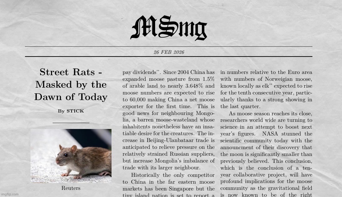 new newspaper | image tagged in msmg | made w/ Imgflip meme maker