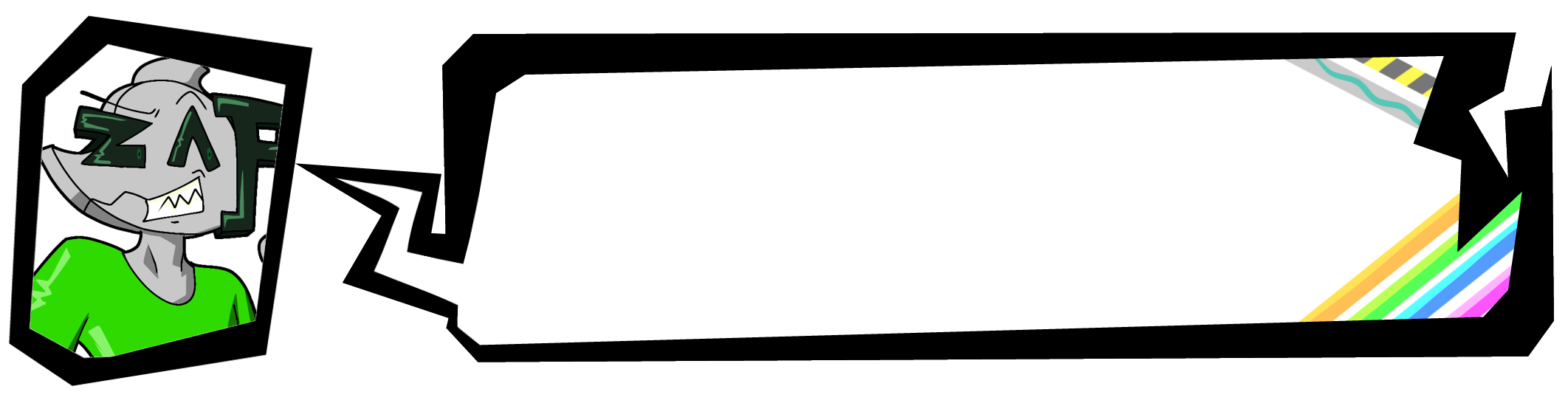 Zap speech box Blank Meme Template