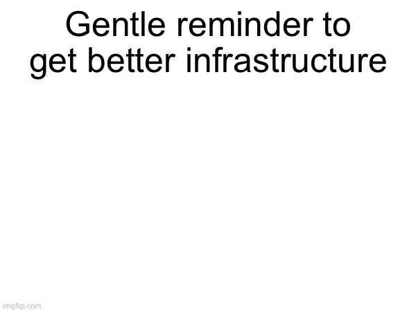 Guess who got the ability to post | Gentle reminder to get better infrastructure | made w/ Imgflip meme maker
