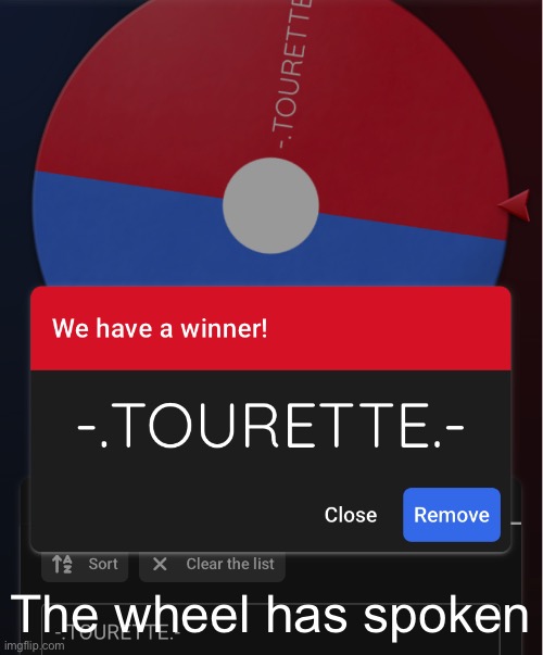 Before I let go of the gimmick, I shall utter the line one last time | The wheel has spoken | made w/ Imgflip meme maker