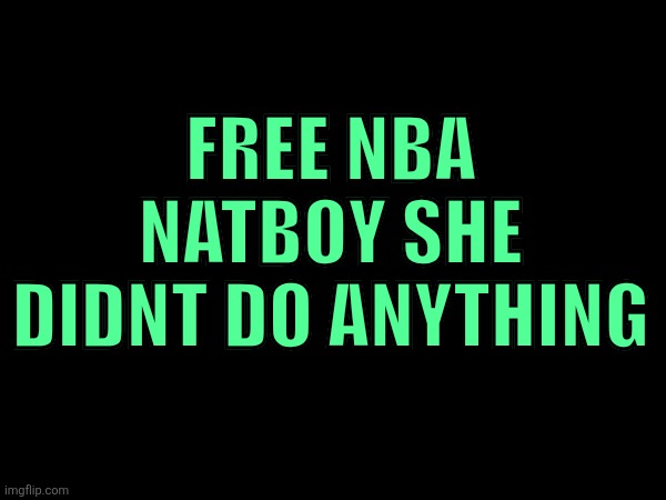 FREE NBA NATBOY SHE DIDNT DO ANYTHING | made w/ Imgflip meme maker