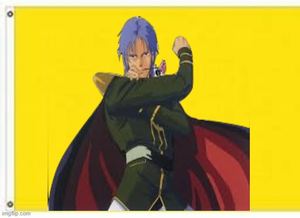 cello flag | image tagged in blank yellow flag,gundam,anime,flags,cello | made w/ Imgflip meme maker