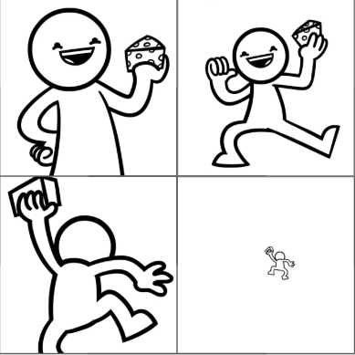 I steal Cheese Blank Meme Template