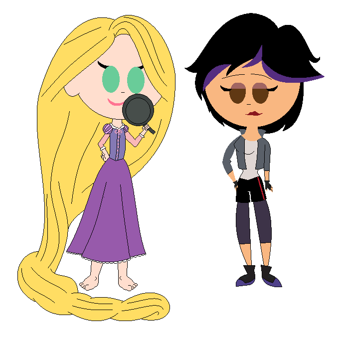 Rapunzel and GoGo Tomago Meme Template