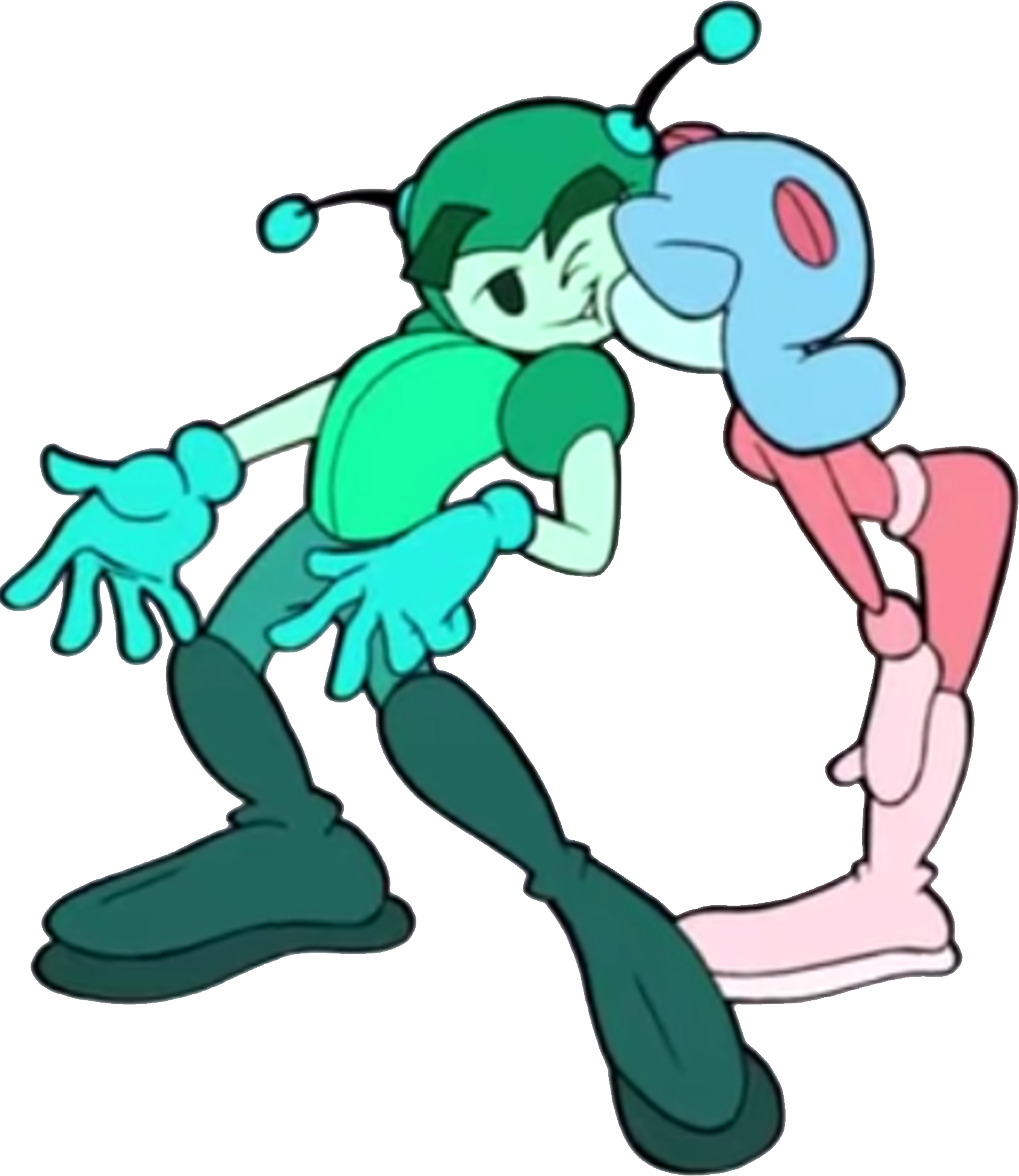 Celeste kissing Quasar Blank Meme Template