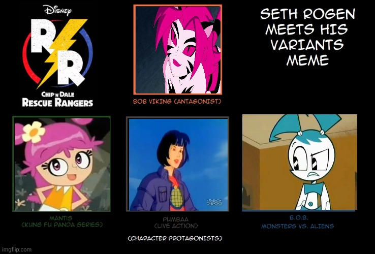 Janice Kawaye Meets Her Variants (re-upload with comments disabled) | image tagged in seth rogen meets his variants | made w/ Imgflip meme maker