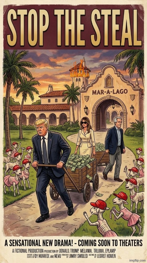 STOP THE STEAL | image tagged in trump,melanaia,jeffrey epstein,epstein,theft,inflation | made w/ Imgflip meme maker