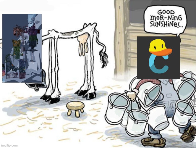 what crp was doing in the past month | image tagged in milking the cow | made w/ Imgflip meme maker