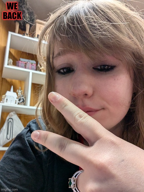 WE BACK | image tagged in face reveal | made w/ Imgflip meme maker