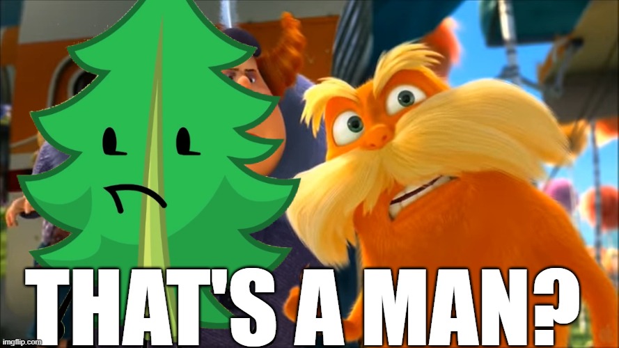 Lorax That's A Woman | THAT'S A MAN? | image tagged in lorax that's a woman | made w/ Imgflip meme maker