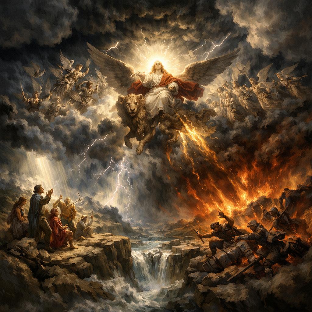 #3) Psalm 18:7–15 (cf. 2 Sam 22:8–16) — YHWH Comes in Storm Clou Blank Meme Template