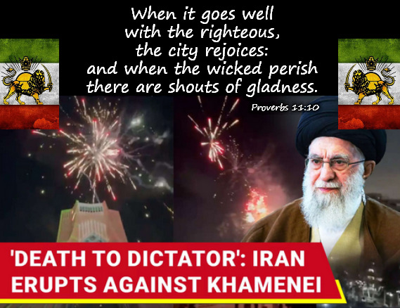 The City Rejoices! | When it goes well with the righteous,
the city rejoices:
and when the wicked perish
there are shouts of gladness. Proverbs 11:10 | image tagged in iran,usa,israel,islamic,b2 | made w/ Imgflip meme maker