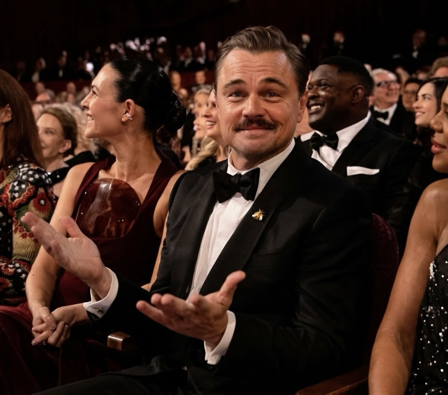 Leonardo DiCaprio Oscars 2026 Blank Meme Template