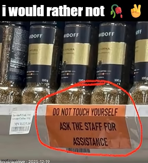 no i'm not asking them for assistance!! | i would rather not 🥀✌️ | image tagged in msmg | made w/ Imgflip meme maker