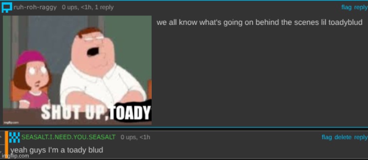 toady blud confirmed | made w/ Imgflip meme maker