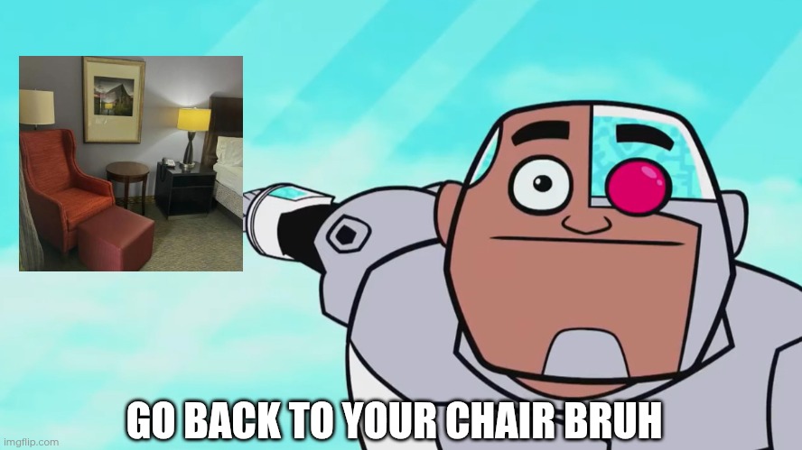 Guys look, a birdie | GO BACK TO YOUR CHAIR BRUH | image tagged in guys look a birdie | made w/ Imgflip meme maker